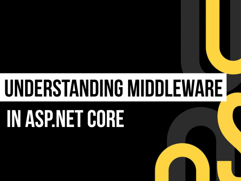 How middleware works in ASP.NET Core, showing the flow of HTTP requests and responses through the pipeline