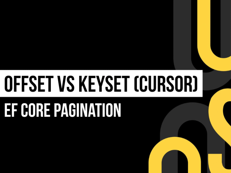 EF Core pagination methods, highlighting offset vs keyset approaches