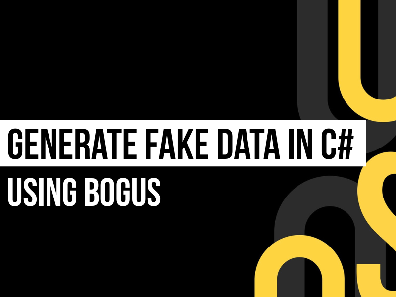 Generate fake data in C# using Bogus library with realistic test data examples