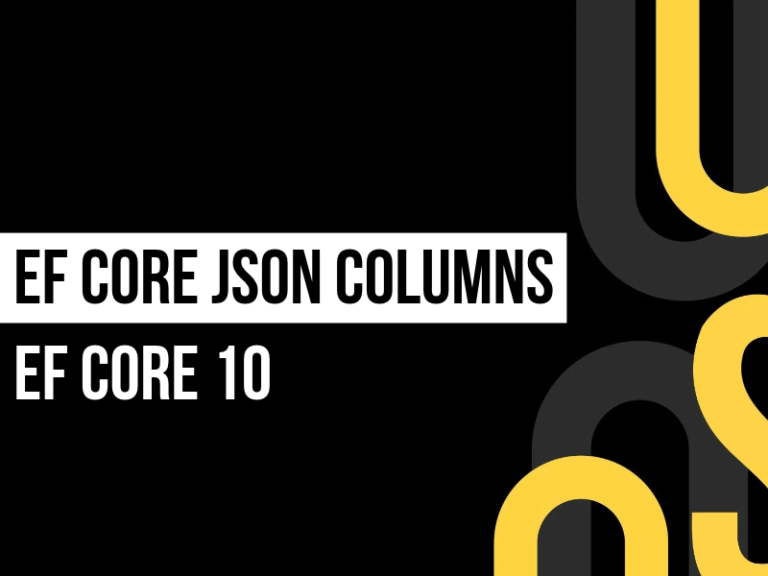 EF Core JSON columns: an Orders table row with a nested JSON document